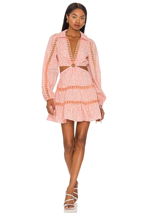 Tularosa Celina Mini Dress in Peach. Size L. Also in XL.