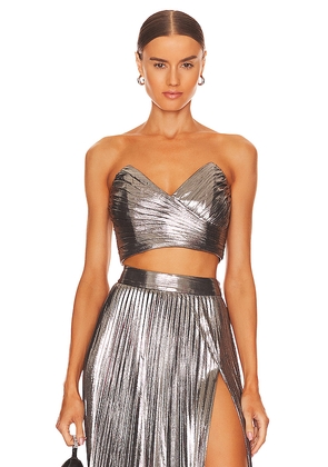 retrofete Sophia Top in Metallic Silver. Size S. Also in XL, XS, XXS.