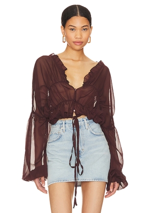 SNDYS X Revolve Bali Top in Brown. Size M. Also in S, XS, XXS.