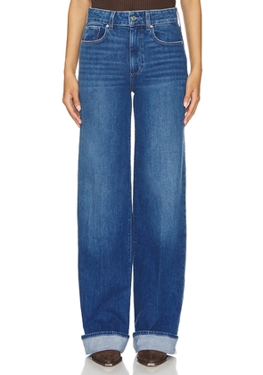 PAIGE Sasha Wide Cuff Jeans in Denim-Medium. Size 26. Also in 25, 27.