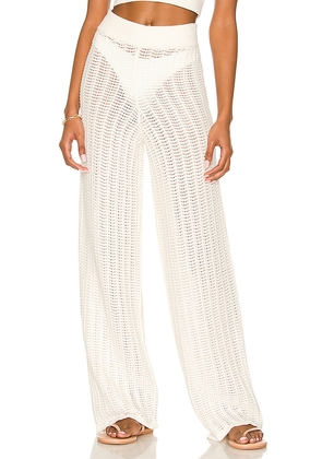 Tularosa Maeve Knit Pant in Ivory. Size M. Also in L, S, XL, XS, XXS.