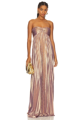 retrofete Lyanna Dress in Metallic Gold. Size M. Also in S, XL, XS, XXS.