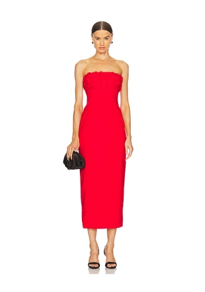 Runaway The Label Lottie Midi Dress in Red. Size M. Also in L, S, XL/1X, XS.