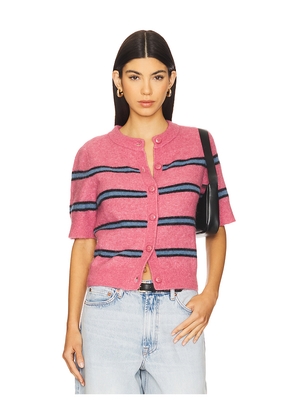 SAMSOE SAMSOE Sanoura Short Sleeve Cardigan in Pink. Size S. Also in XS.