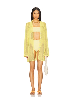 Show Me Your Mumu Button Up Coverup in Yellow. Size L. Also in M, S, XL, XS.