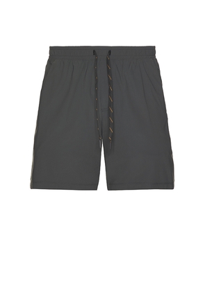 Rhone 7 Pursuit Short in Grey. Size L. Also in M, S, XL/1X, XXL/2X.