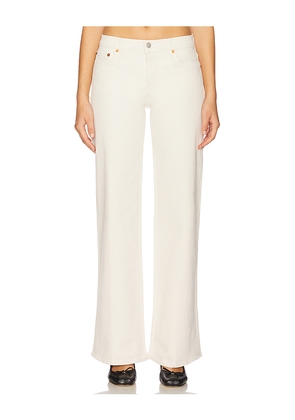 RE/DONE Mid Rise Wide Leg Jeans in Cream. Size 30. Also in 31, 32.