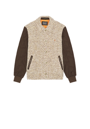 Scotch & Soda Varsity Sports Jacket in Taupe. Size M. Also in L.