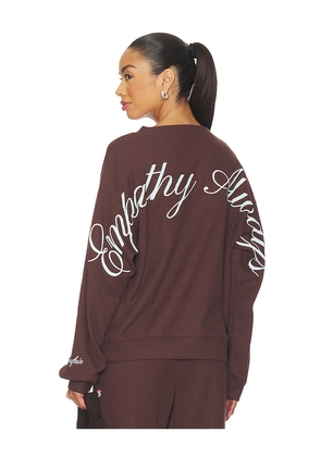 The Mayfair Group Empathy Always Waffle Crewneck in Brown. Size S/M. Also in XS.