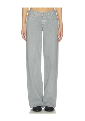SLVRLAKE Lexi Low Rise Relaxed Wide Leg Jeans in Grey. Size 26. Also in 27, 28, 29, 30, 31, 32.