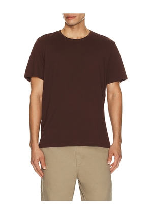 PAIGE Sorden Crew Neck Tee in Burgundy. Size M. Also in S, XL/1X, XXL/2X.