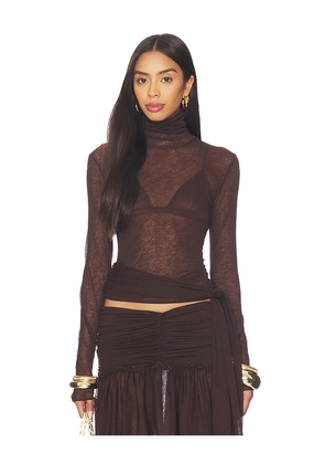 SIEDRES Alba Top in Brown. Size M. Also in S.