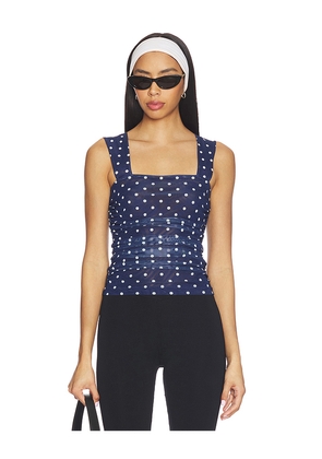 Steve Madden Rorry Knit Top in Navy,White. Size L. Also in M, S, XL, XS.