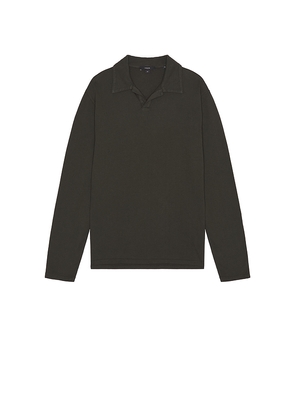 Vince Long Sleeve Johnny Polo in Brown. Size M. Also in S.
