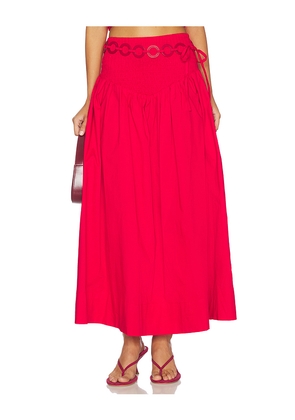 Saudade Solly Set Skirt in Red. Size L. Also in M, S, XL, XS.