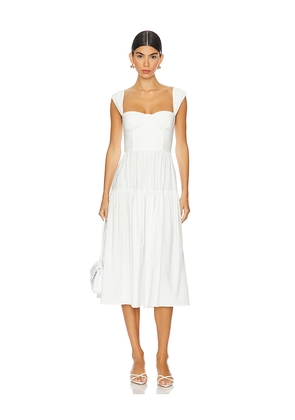 WeWoreWhat Corset Midi Dress in White. Size 00. Also in 12.