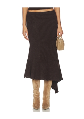 With Jean Fia Skirt in Chocolate. Size M. Also in S.