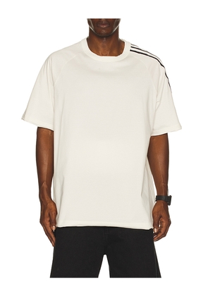 Y-3 3s Tee in Beige. Size L. Also in M, XL/1X.