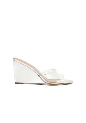 Veronica Beard Asha Wedge Sandal in Metallic Silver. Size 10. Also in 6, 6.5, 7, 7.5, 8, 8.5, 9, 9.5.
