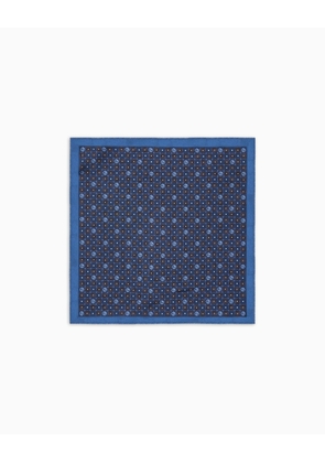 Printed silk pocket square