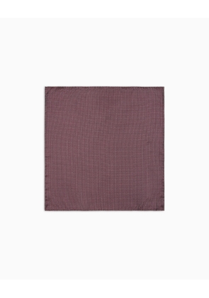 Geometric silk jacquard pocket square