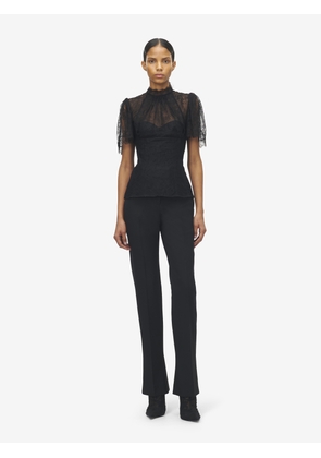 ALEXANDER MCQUEEN - Wool Gabardine Tailored Trousers - Item 843646QJAFK1000