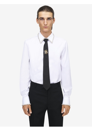 ALEXANDER MCQUEEN - Jewelled Mistletoe Embroidery Tie - Item 8518424036E1000