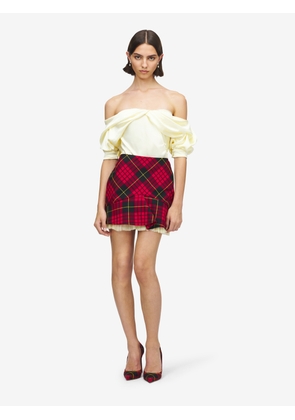 ALEXANDER MCQUEEN - MacQueen Tartan Kickback Mini Skirt - Item 857552QJAF26120