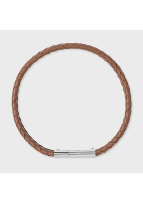 Paul Smith Two-Tone Brown Braided Leather Bracelet