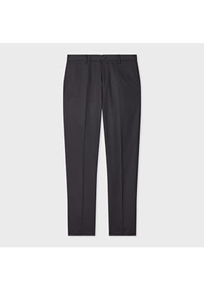 Paul Smith Dark Navy Fine Cotton Twill Trousers Blue