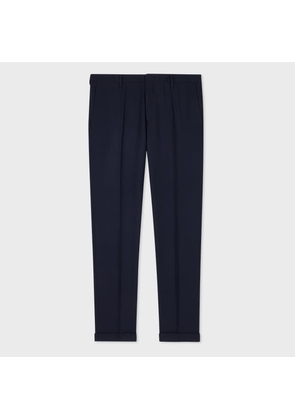 Paul Smith Slim-Fit Navy Two-Ply Merino Wool Trousers Blue