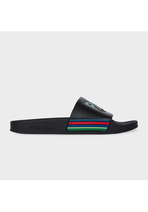 PS Paul Smith Black 'Sports Stripe' 'Zed' Slides