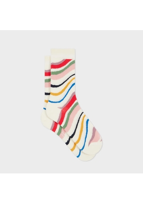 Paul Smith Women's Cotton-Blend 'Swirl' Socks White
