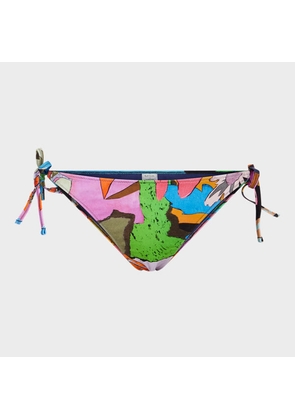 Paul Smith Women's 'River Collage' Bikini Bottoms Pink