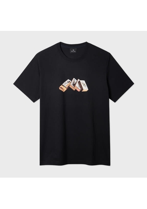 PS Paul Smith Black Cotton 'Matchboxes' Print T-Shirt