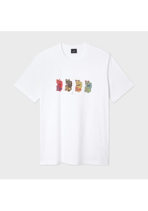 PS Paul Smith White 'Lucky Cats' Print T-Shirt