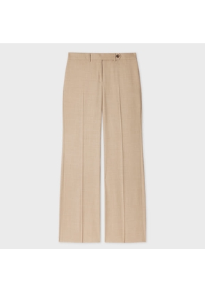 Paul Smith Women's 'A Suit To Travel In' - Stone Wool Bootcut Trousers Brown