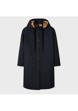 Paul Smith Women's Blue Cotton-Blend Hooded Coat