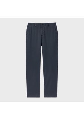 PS Paul Smith Washed Navy Stretch Cotton-Twill Chinos Blue