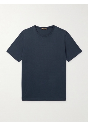Loro Piana - Slim-Fit Silk and Cotton-Blend Jersey T-Shirt - Men - Blue - XS