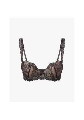 Womens Aubade Danse Moulded Plunge Lace Bra