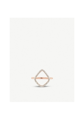 Monica Vinader Riva Hoop Cocktail 18ct Rose Gold Vermeil On Sterling Silver Diamond Ring