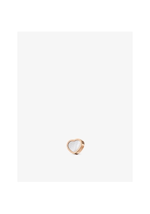 Chopard My Happy Hearts 18ct Rose-Gold and Mother-Of-Pearl Single Stud Earring