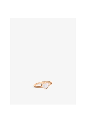 Chopard My Happy Hearts 18ct Rose-Gold and Mother-Of-Pearl Ring