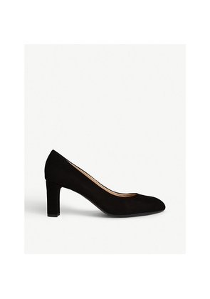 Womens LK Bennett Winola Block-Heel Suede Courts
