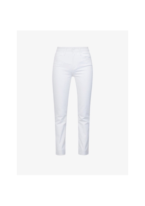 Womens Paige Cindy Slim-Fit Mid-Rise Stretch-Cotton Jeans