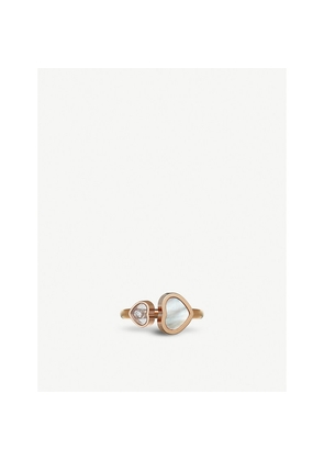 Chopard Happy Hearts 18C Rose-Gold and Mother-Of-Pearl Ring