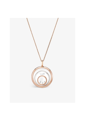 Chopard Happy Spirit 18ct Rose-Gold, White-Gold and 0.28ct Diamond Necklace