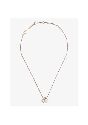 Chopard Happy Hearts Wings 18ct Rose-Gold, Mother-Of-Pearl and Diamond Necklace