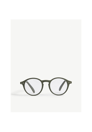 Izipizi Letmesee #D Kaki Round-Frame Reading Glasses +2.00